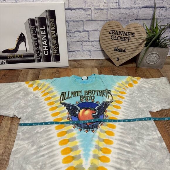 Vintage Allman Brothers Tie Dye T Shirt Liquid Blue Tag XXL - Picture 6 of 13
